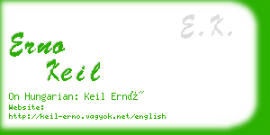 erno keil business card